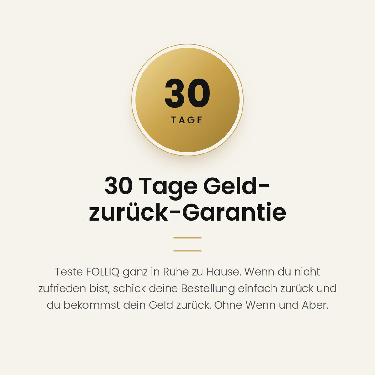 30 Tage Geld-zurück-Garantie